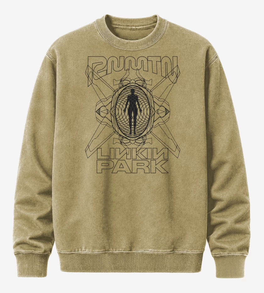 Poleron Polo Acid Wash Beige de Linkin Park RNMTN