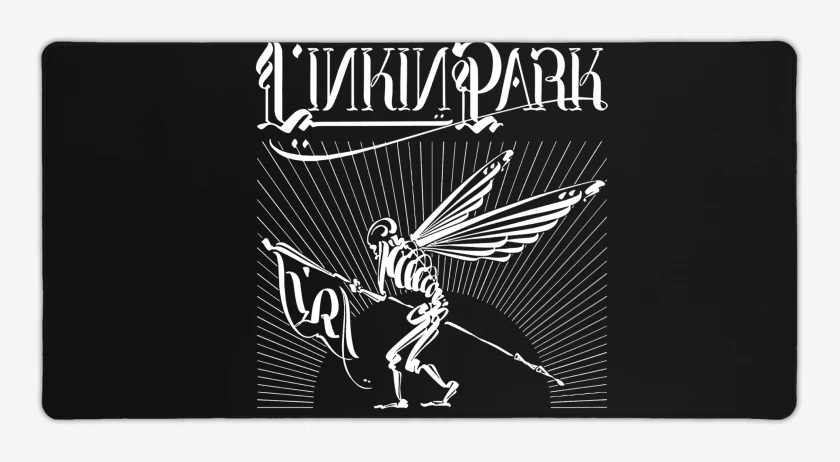 Mouse pad Gamer Negro de Linkin Park Skull Theory