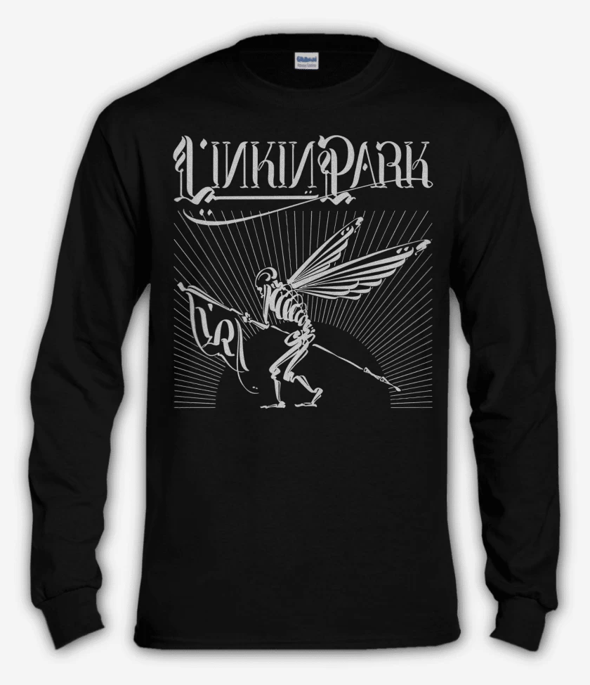 Polera manga larga Negro de Linkin Park Skull Theory