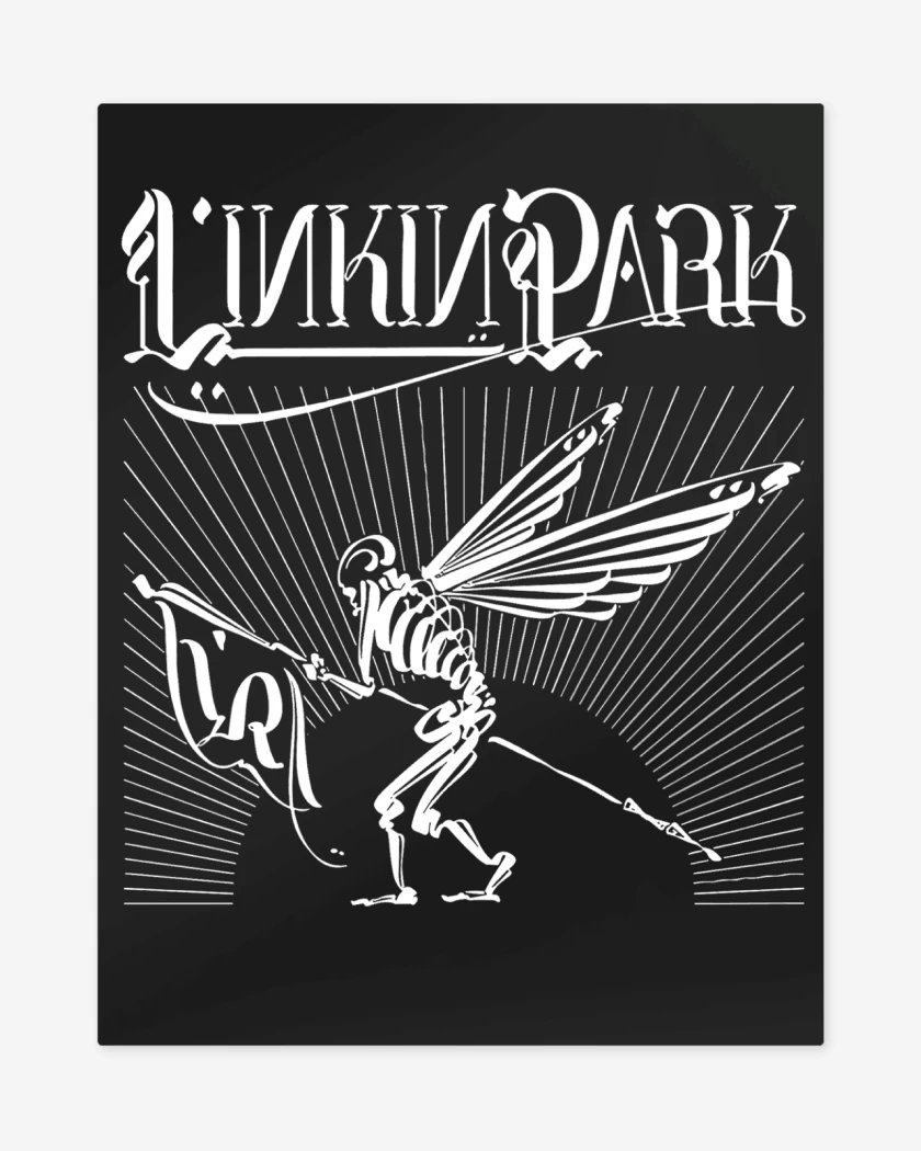 Print metalico Negro de Linkin Park Skull Theory