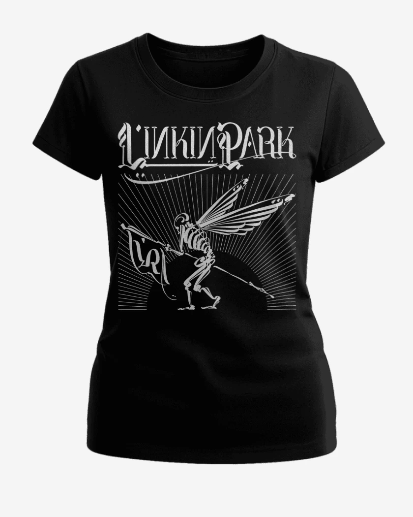 Polera de Mujer Negro de Linkin Park Skull Theory
