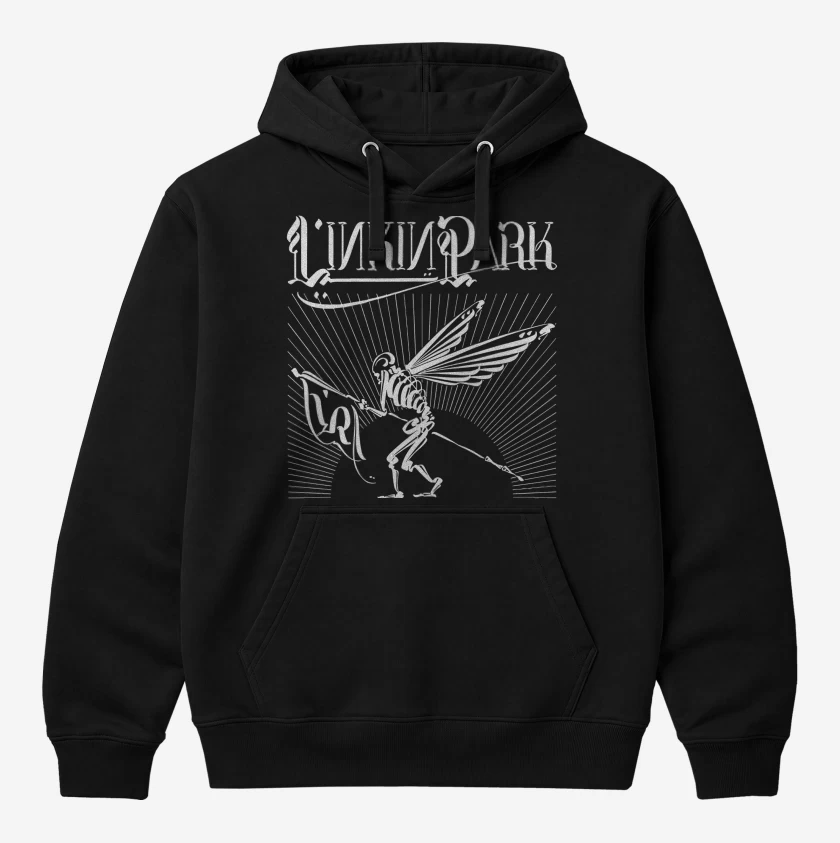 Polerón Canguro Negro de Linkin Park Skull Theory