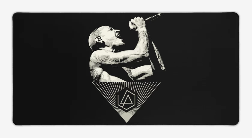 Mouse pad Gamer Negro de Linkin Park Chester 