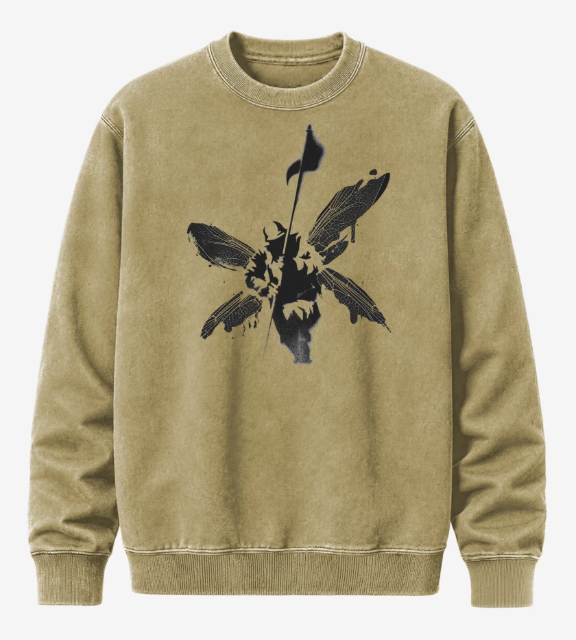 Poleron Polo Acid Wash Beige de Linkin Park Hybrid v1