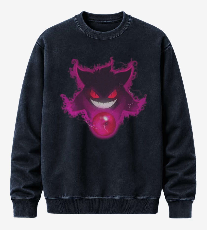 Poleron Polo Acid Wash Azul Marino de Gengar Full color