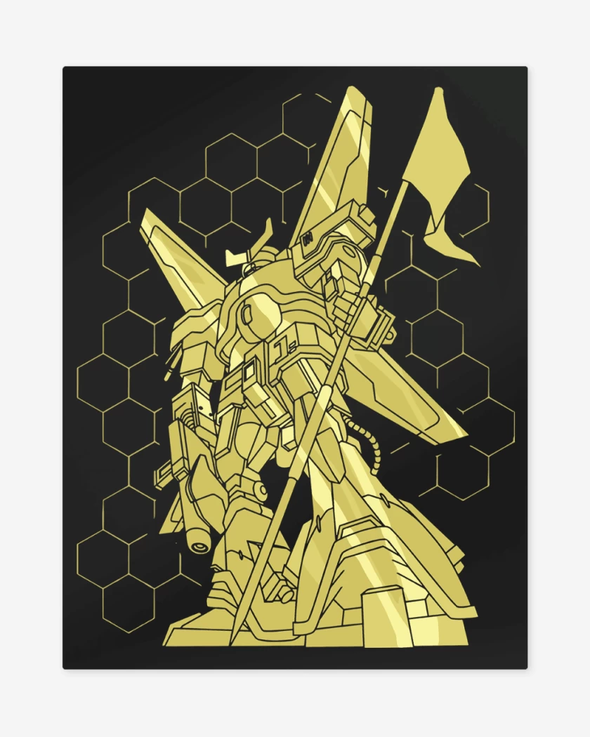 Print metalico Negro de Linkin Park Gundam