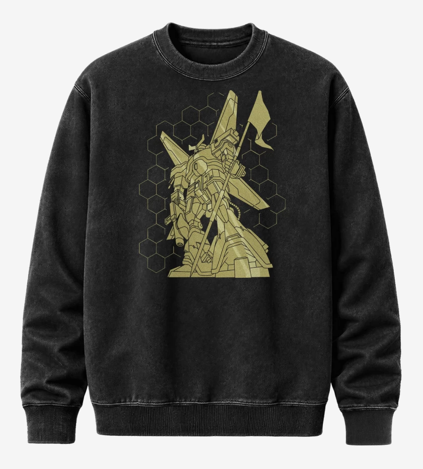 Poleron Polo Acid Wash Negro de Linkin Park Gundam