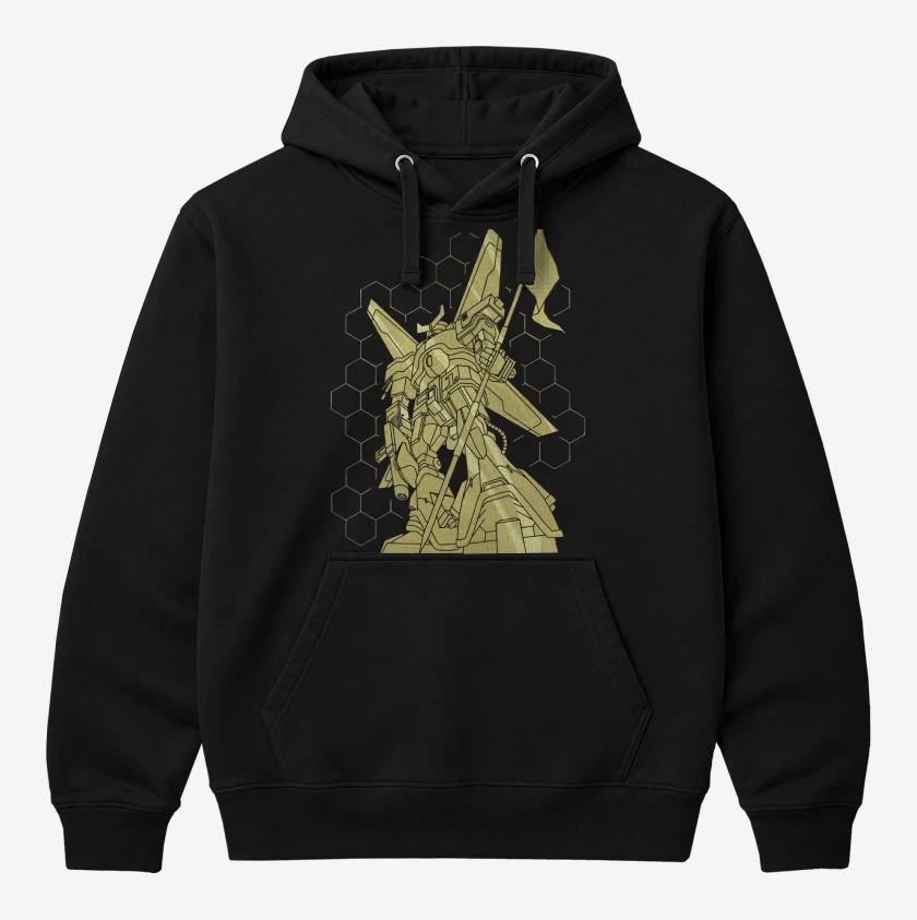 Polerón Canguro Negro de Linkin Park Gundam