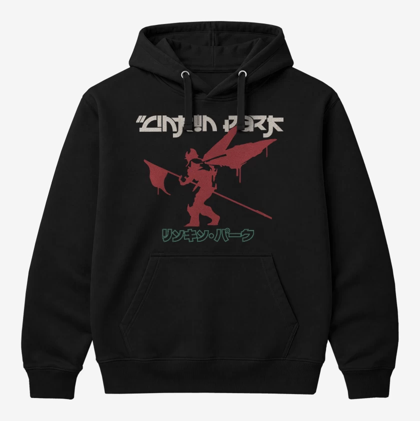 Polerón Canguro Negro de Linkin Park Soldier