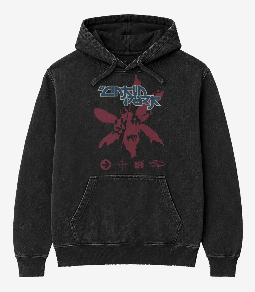 Poleron Canguro Acid Wash Linkin Park Hybrid Theory Vintage