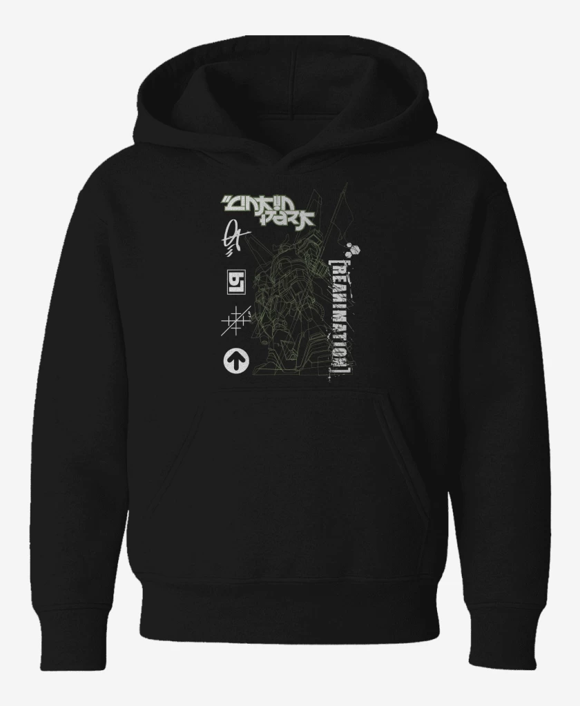 Poleron de niño Negro de Linkin Park Reanimation