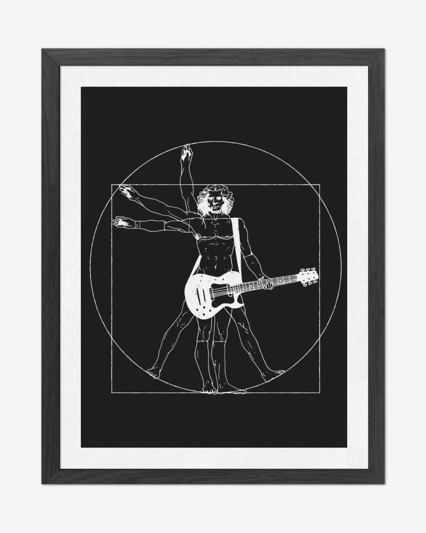 Cuadro decorativo Negro de Guitar Vitruvio