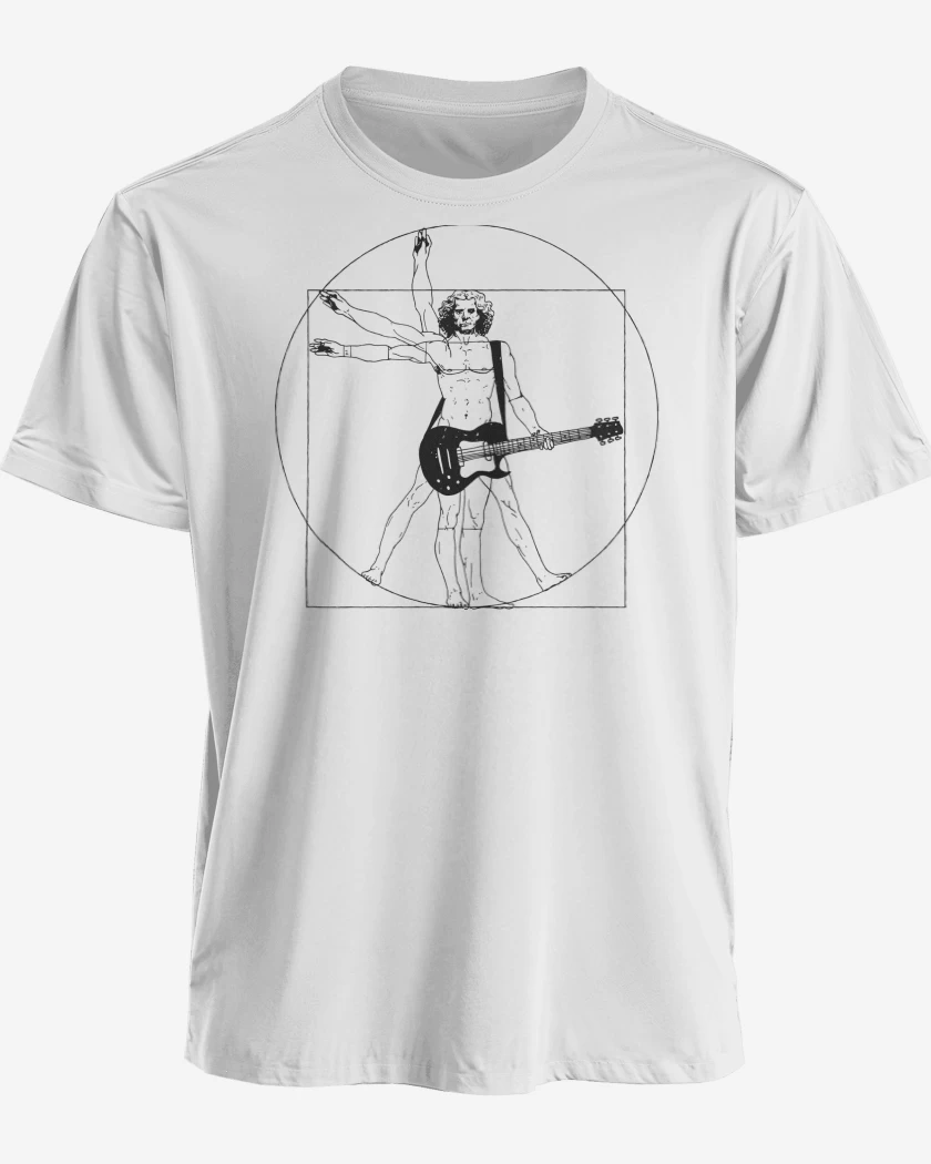 Polera Vitruvio Guitarrista