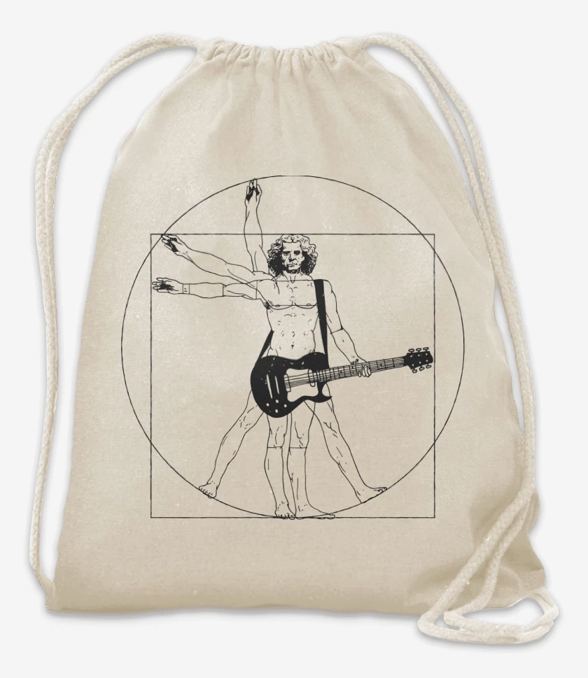 Mochila Blanco de Vitruvio Guitarrista