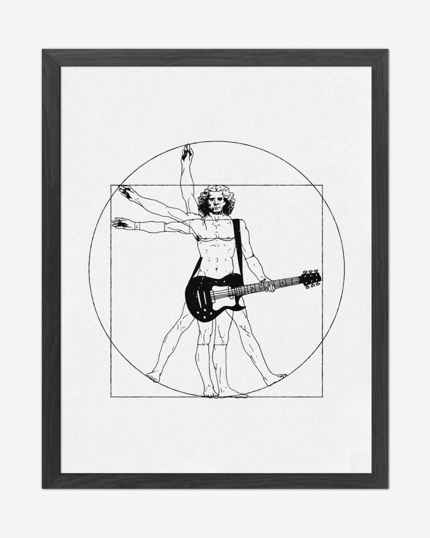 Cuadro decorativo Blanco de Vitruvio Guitarrista
