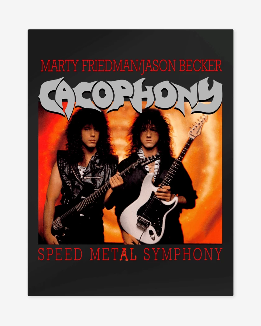 Print metalico Negro de Cacophony Speed Metal Symphony