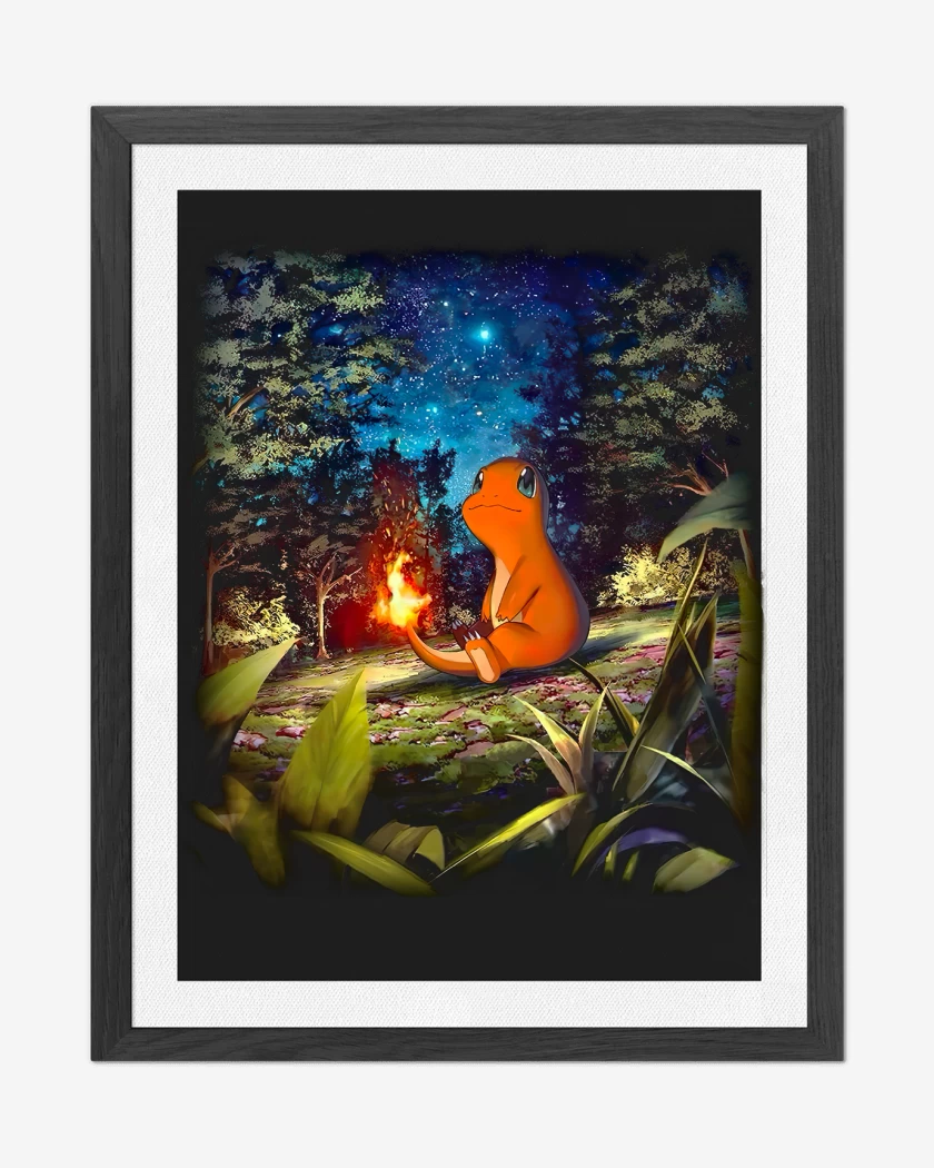 Cuadro decorativo Negro de Charmander TCG Pocket 