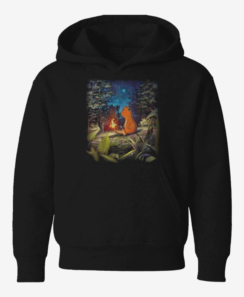 Poleron de niño Negro de Charmander TCG Pocket 