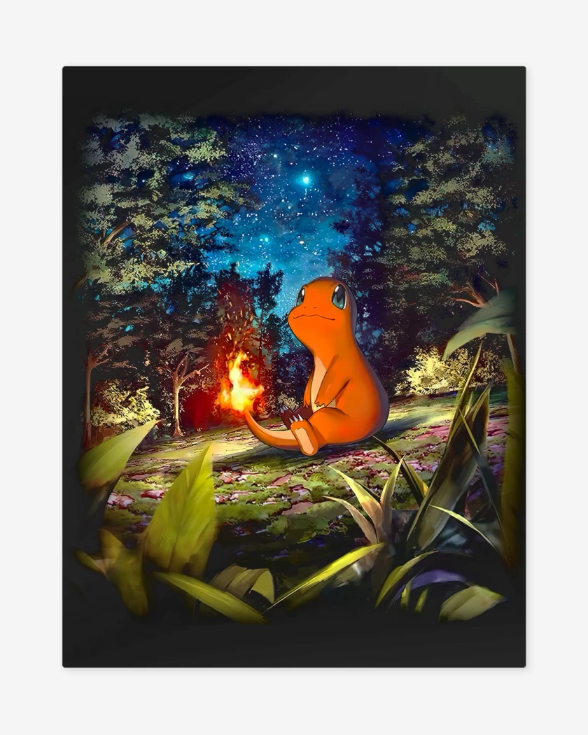 Print metalico Negro de Charmander TCG Pocket 
