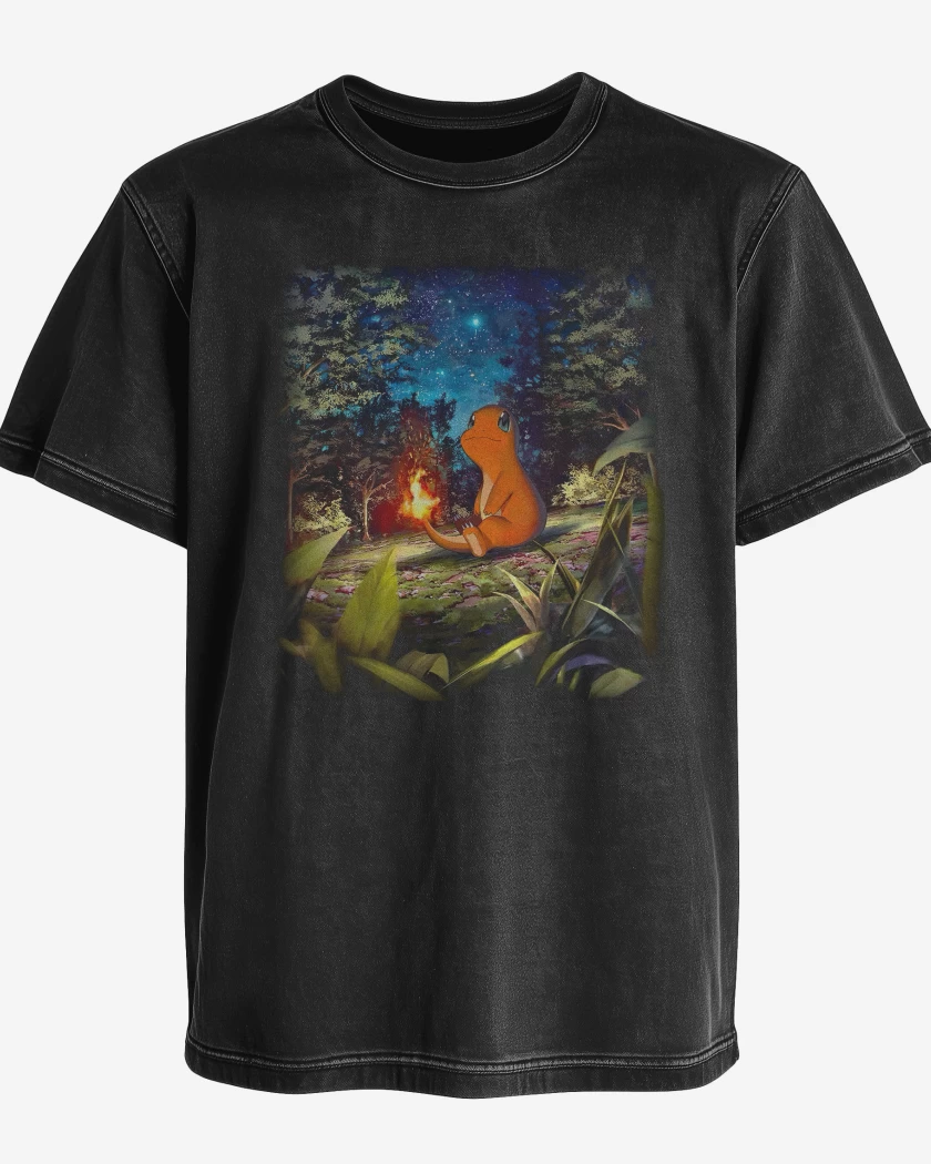 Polera desgastada Charmander TCG Pocket 