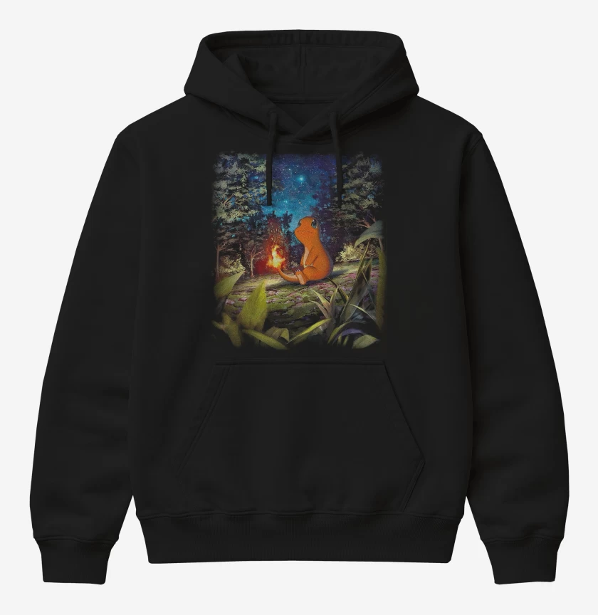 Poleron Canguro básico Negro de Charmander TCG Pocket 