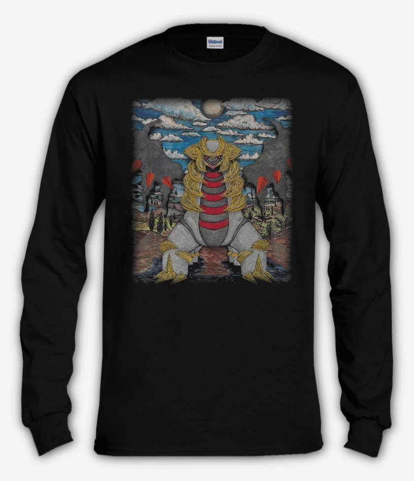 Polera manga larga Negro de Giratina TCG Pocket