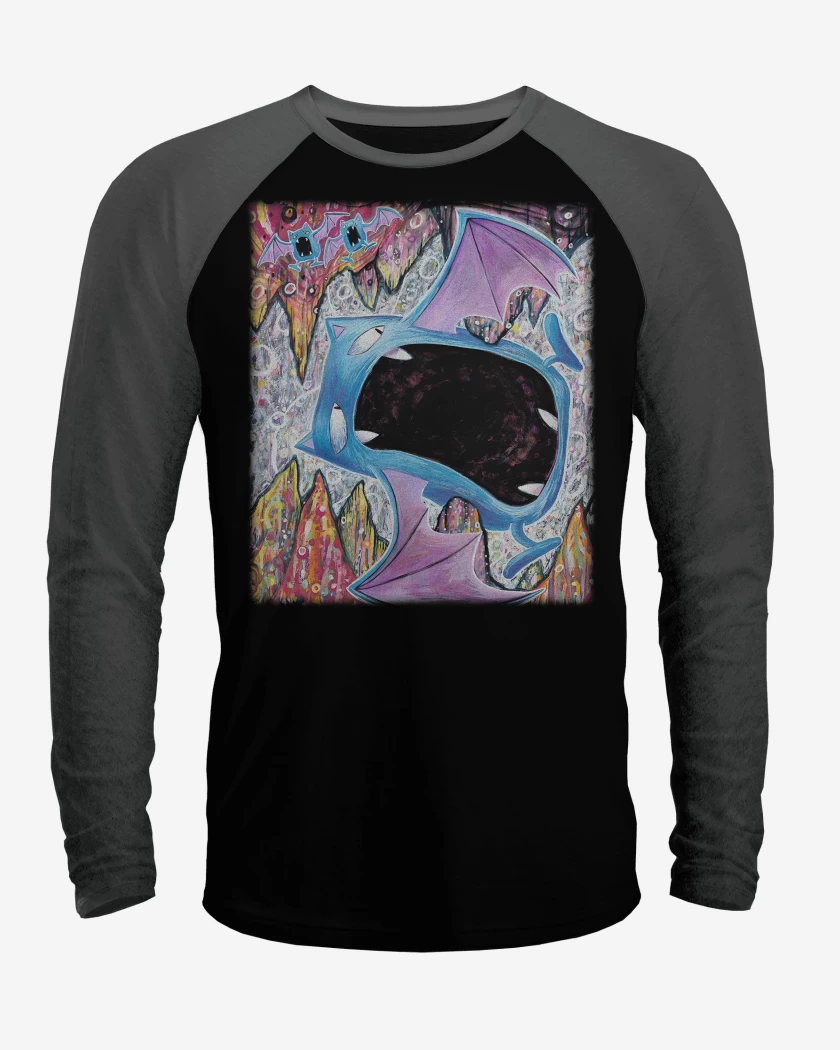 Polera Raglan Negro / Negro Heather de golbat TCG Pocket