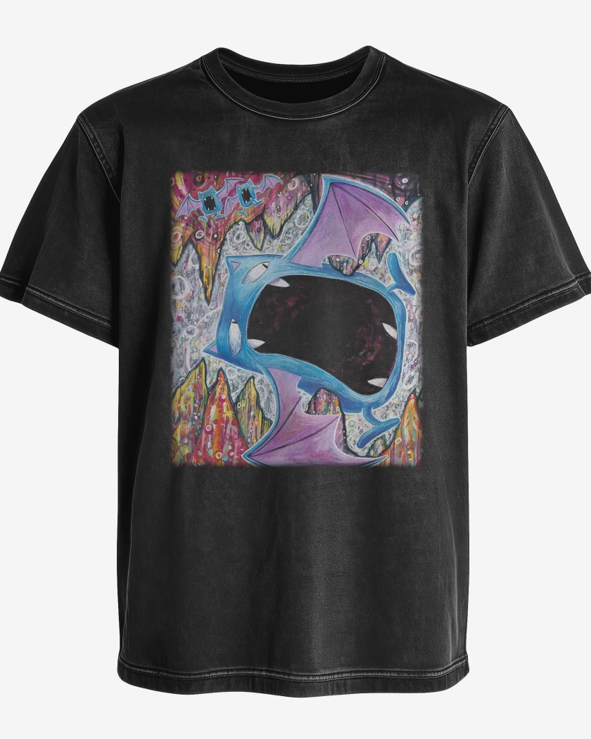 Polera desgastada Negro de golbat TCG Pocket