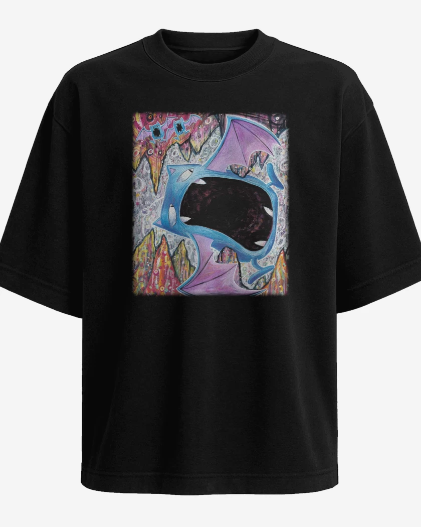 Polera Oversize Negro de golbat TCG Pocket