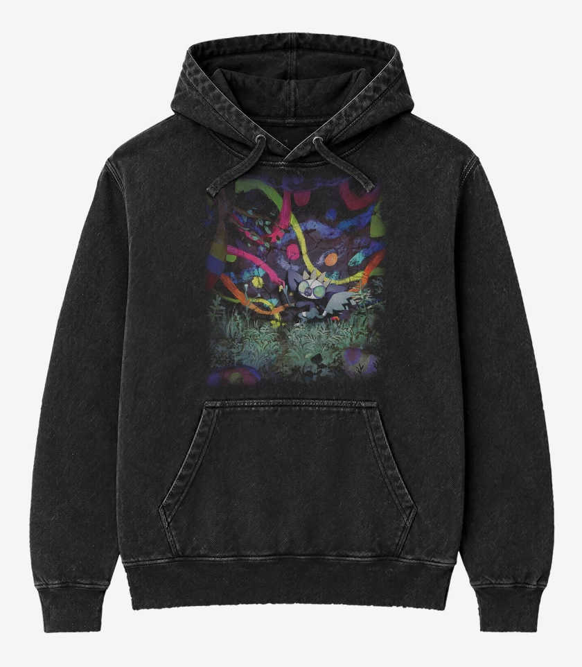Poleron Canguro Acid Wash Negro de grafaiai TCG Pocket