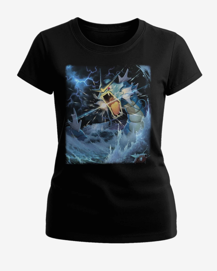 Polera de Mujer Negro de Gyarados TCG Pocket
