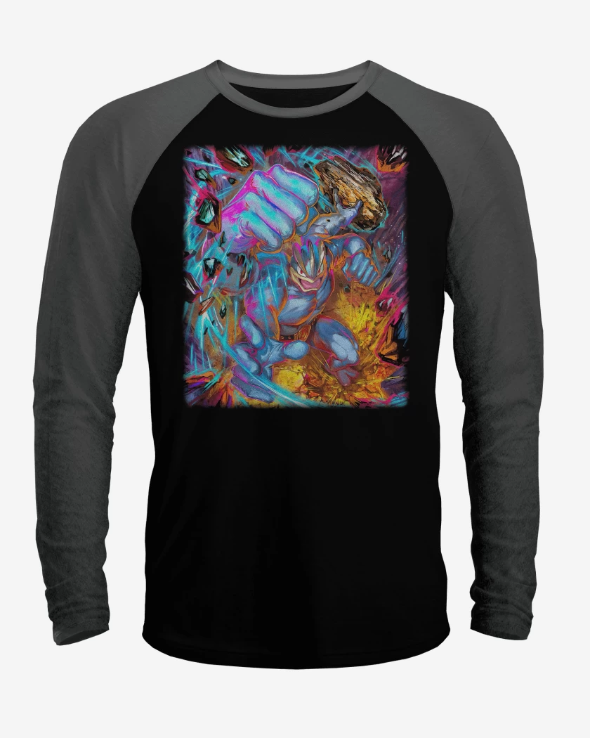 Polera Raglan Negro / Negro Heather de Machamp TCG Pocket