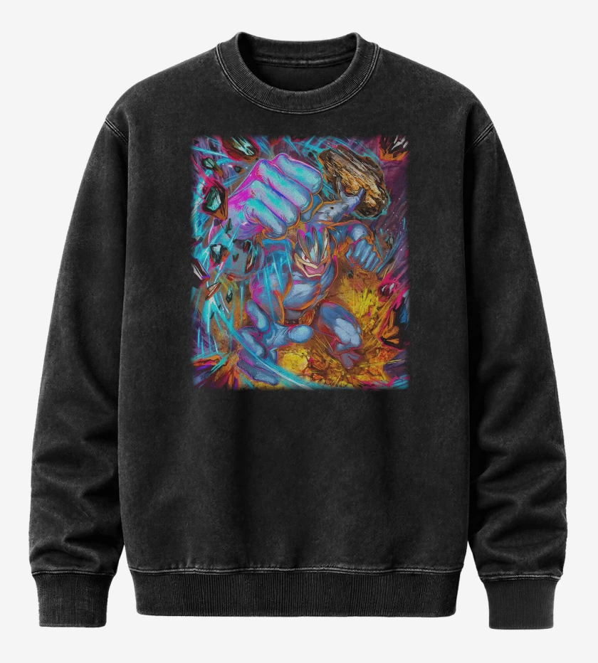 Poleron Polo Acid Wash Negro de Machamp TCG Pocket