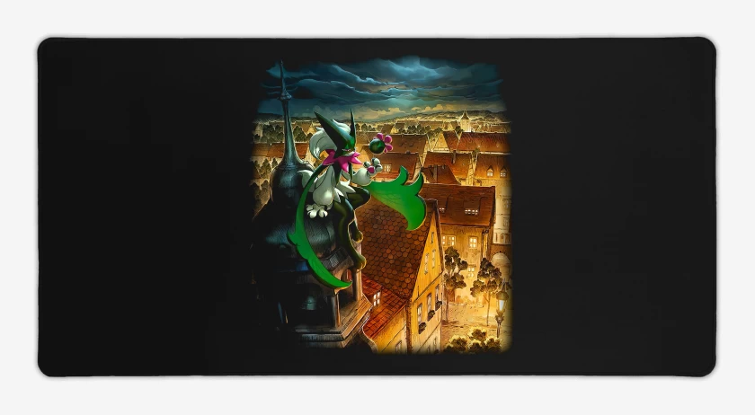 Mouse pad Gamer Negro de Meowscarada TCG Pocket