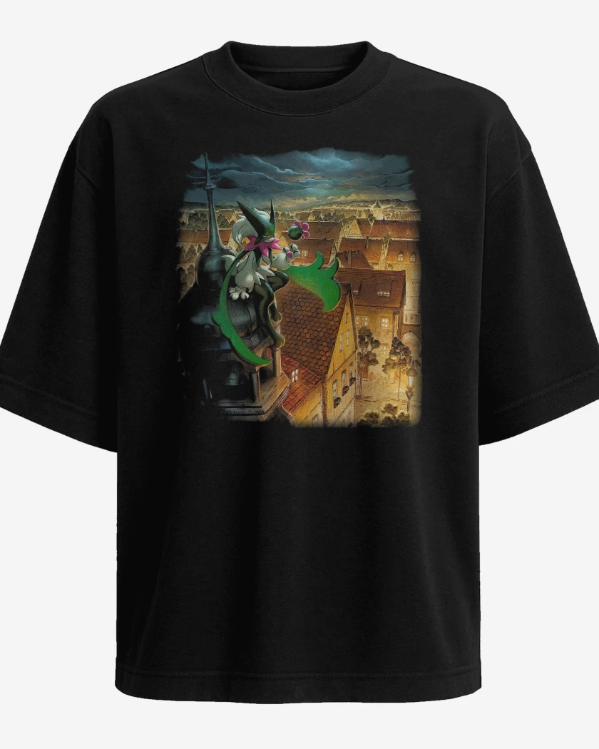 Polera Oversize Negro de Meowscarada TCG Pocket