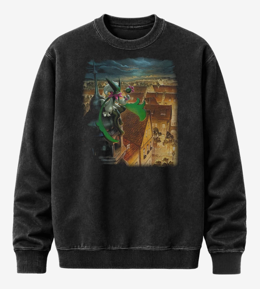 Poleron Polo Acid Wash Negro de Meowscarada TCG Pocket