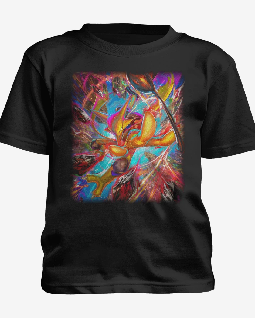 Polera de niño Negro de Alakazam TCG Pocket