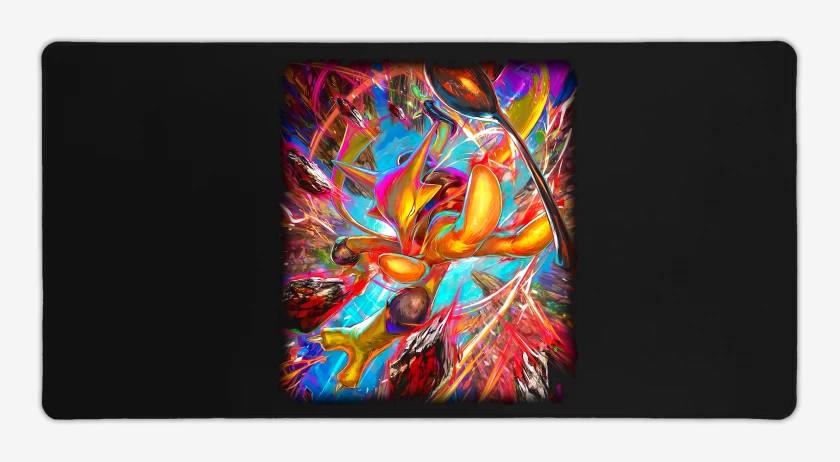 Mouse pad Gamer Negro de Alakazam TCG Pocket