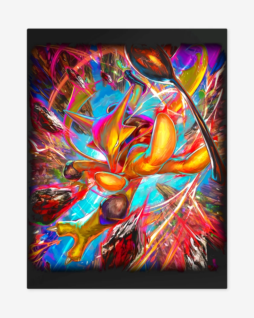 Print metalico Negro de Alakazam TCG Pocket