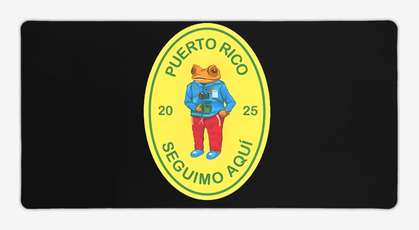 Mouse pad Gamer Negro de Bad Bunny Seguimos Aqui