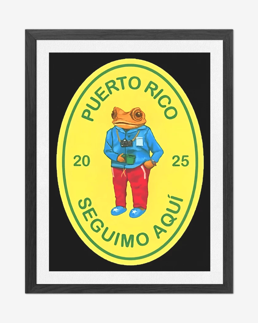 Cuadro decorativo Negro de Bad Bunny Seguimos Aqui