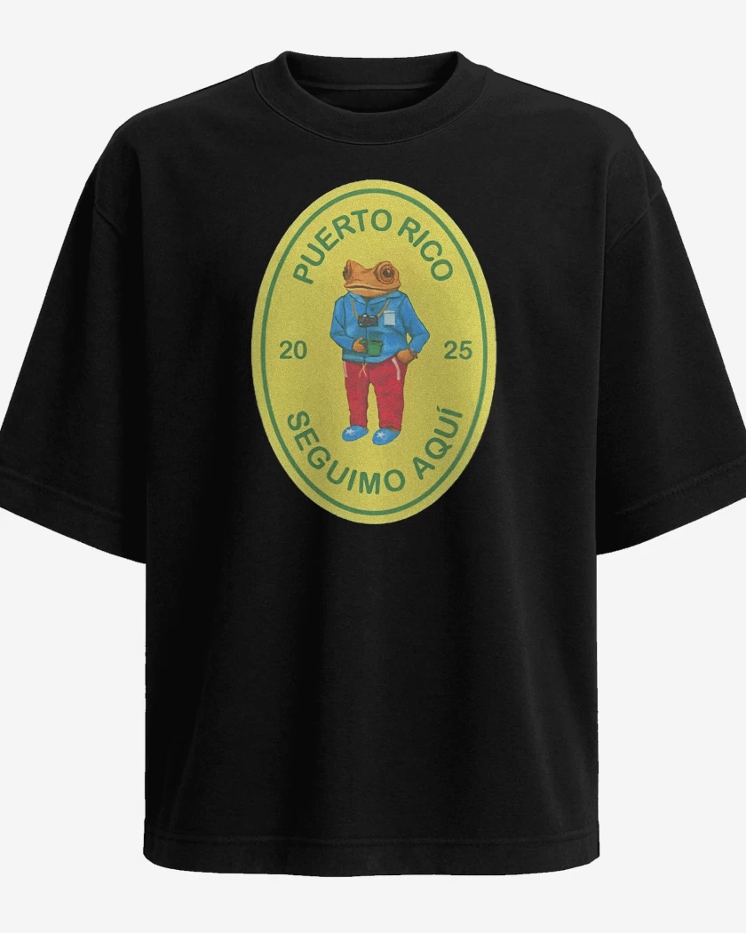 Polera Oversize Negro de Bad Bunny Seguimos Aqui