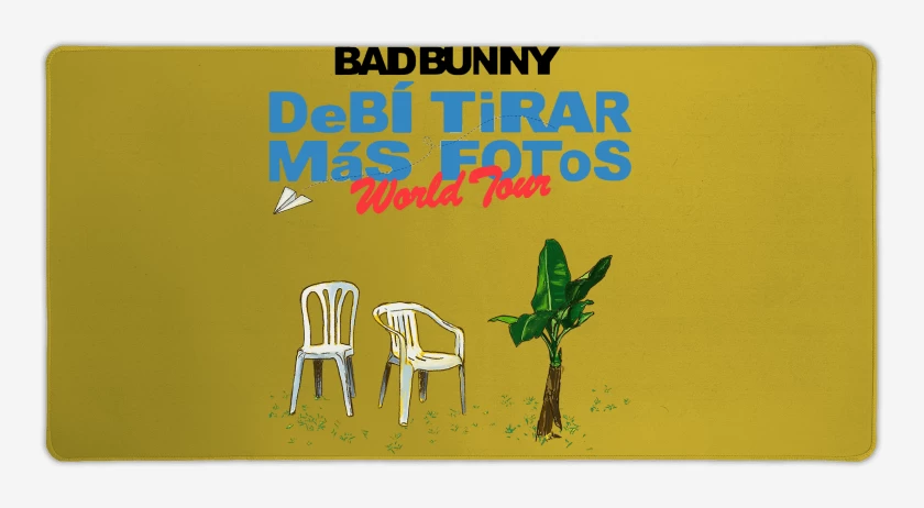 Mouse pad Gamer Amarillo de Bad Bunny Debi Tirar Más Fotos