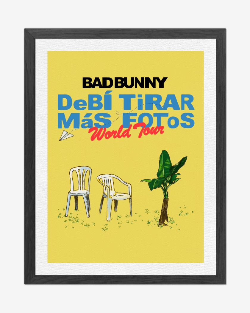Cuadro decorativo Amarillo de Bad Bunny Debi Tirar Más Fotos
