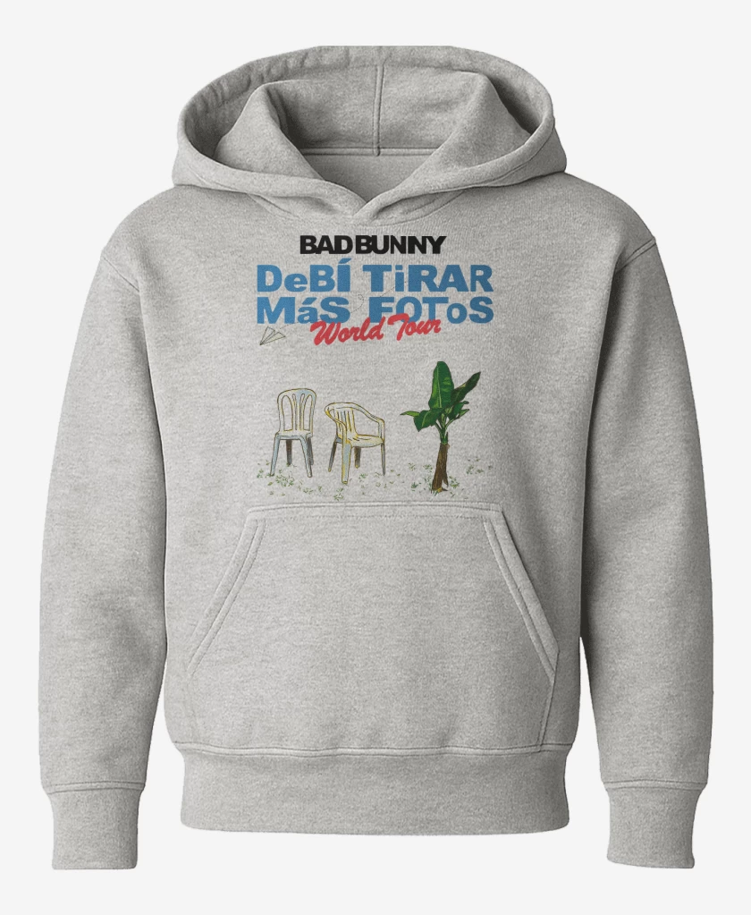 Poleron de niño Gris Melange de Bad Bunny Debi Tirar Más Fotos