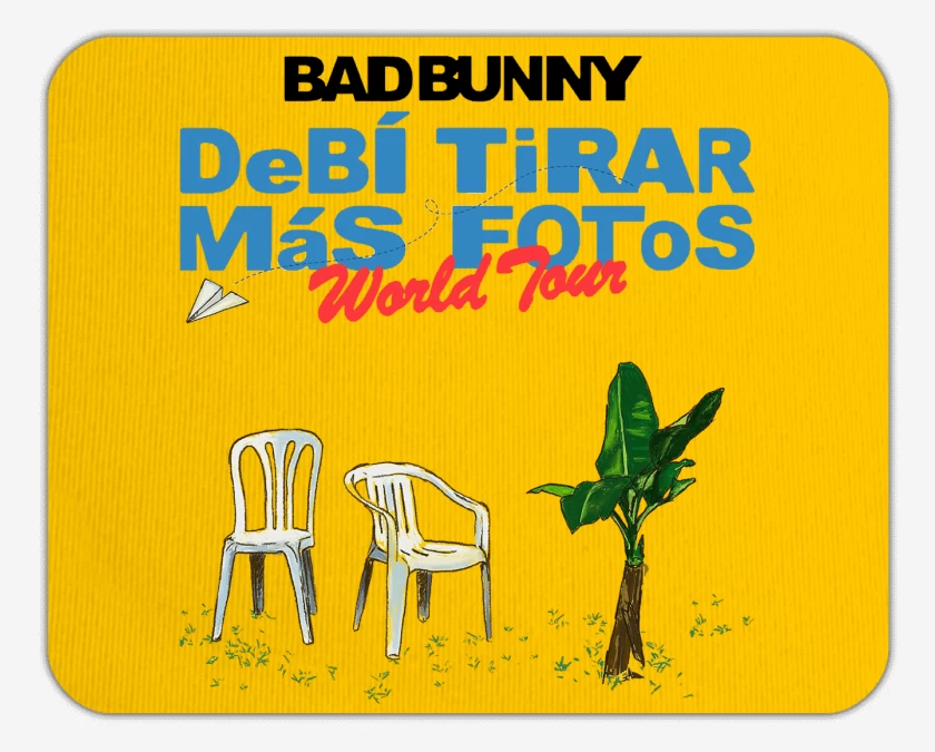 Mousepad Amarillo de Bad Bunny Debi Tirar Más Fotos
