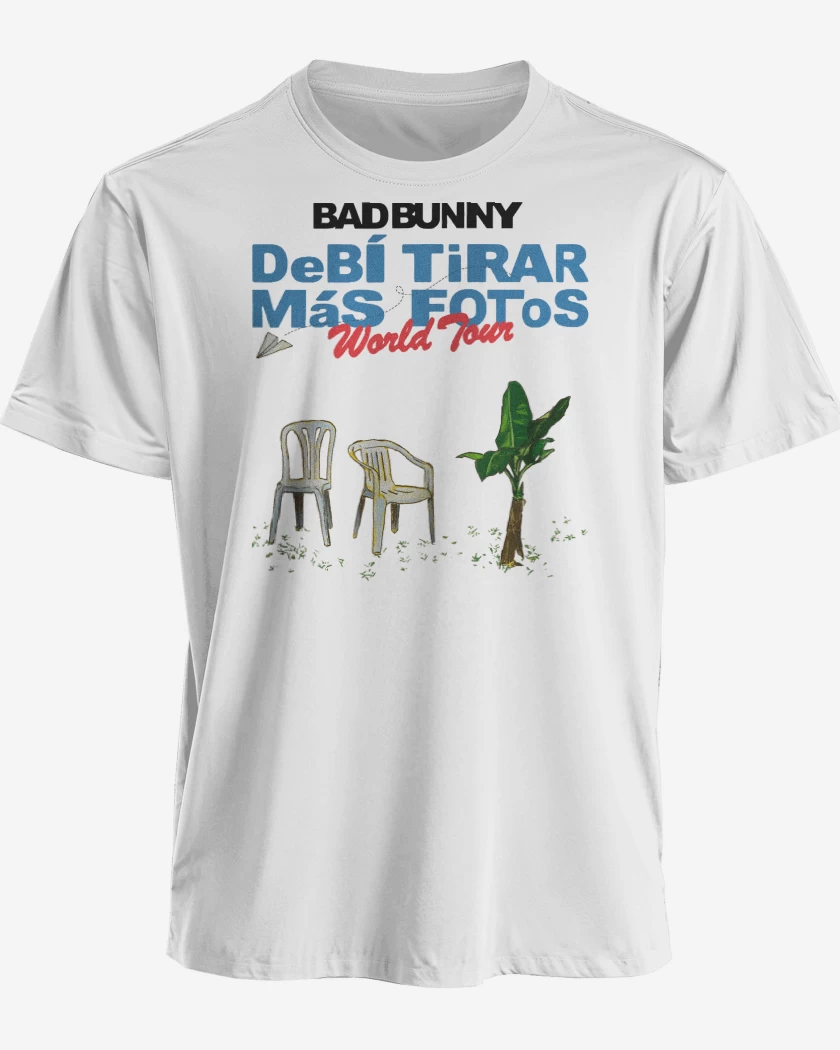 Polera premium Blanco de Bad Bunny Debi Tirar Más Fotos