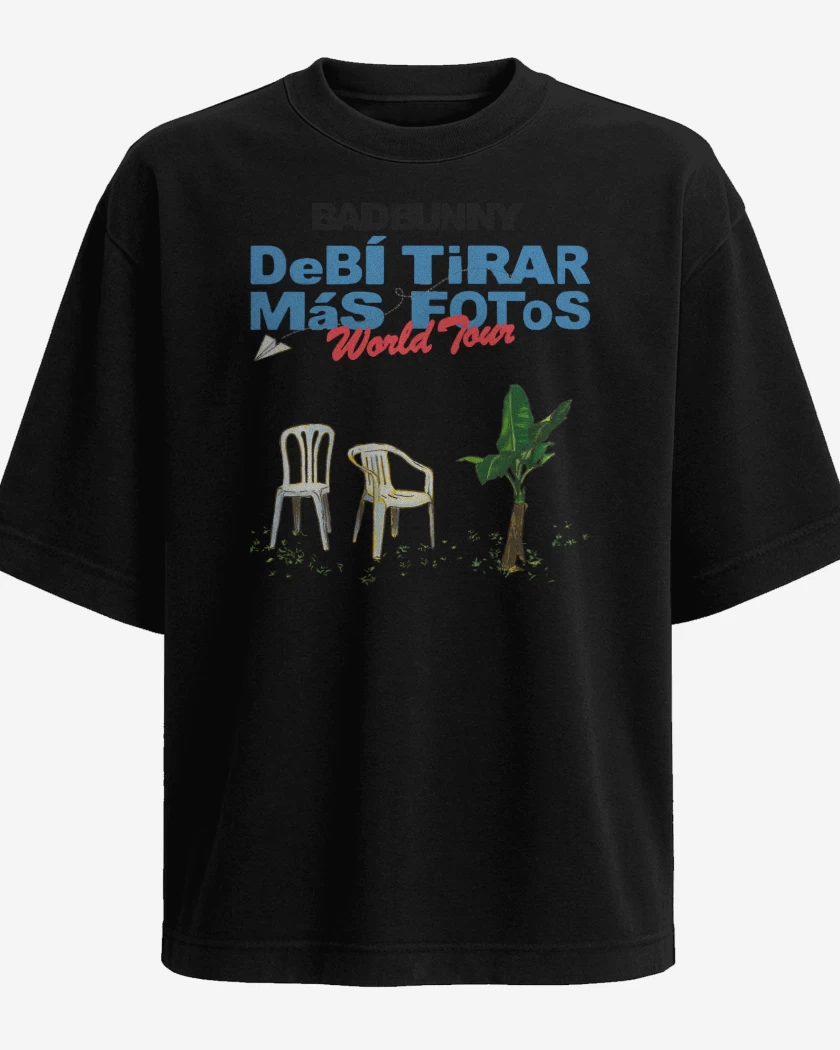 Polera Oversize Negro de Bad Bunny Debi Tirar Más Fotos