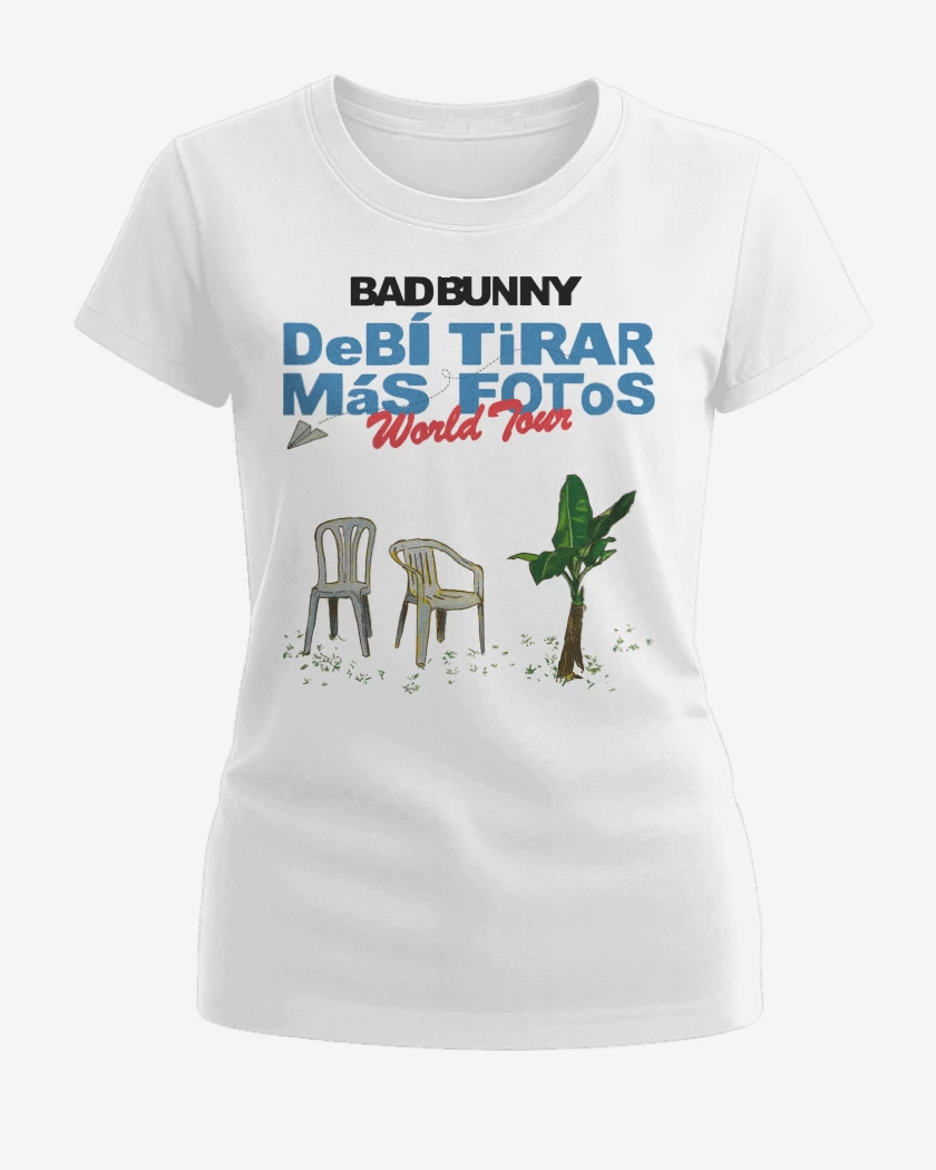 Polera de Mujer Blanco de Bad Bunny Debi Tirar Más Fotos