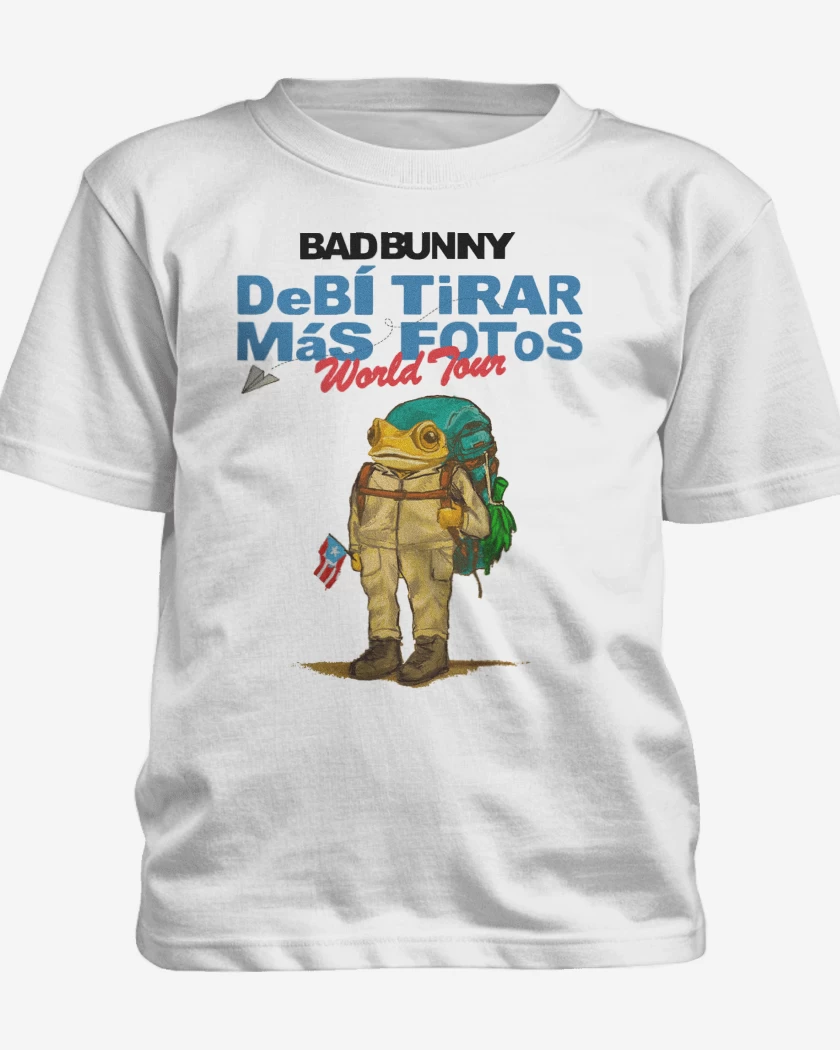 Polera de niño Blanco de Bad Bunny World Tour